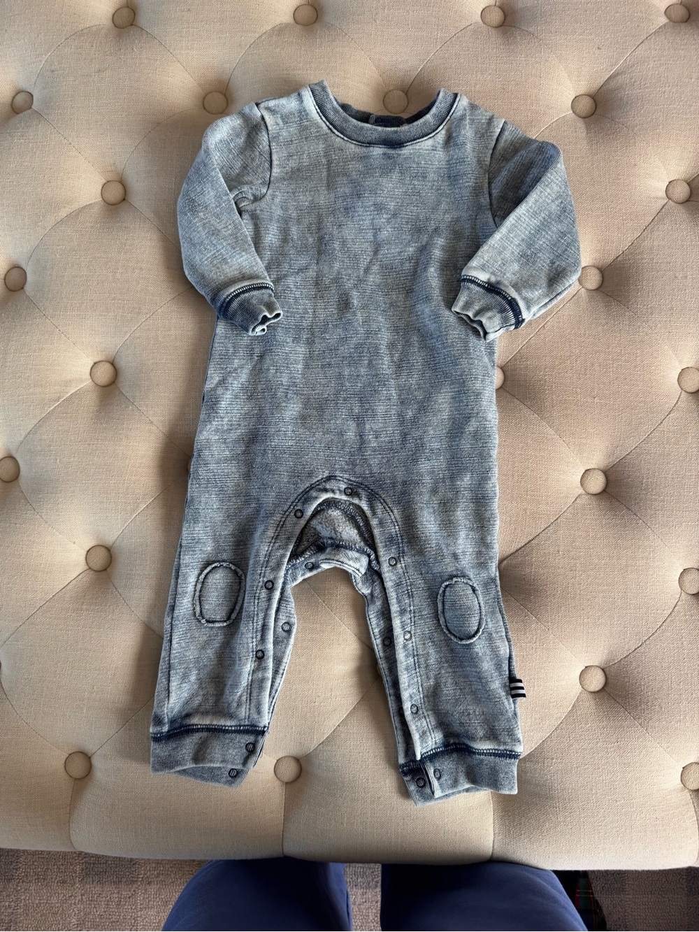 Splendid Heather Gray Long-Sleeve Footie One-Piece
